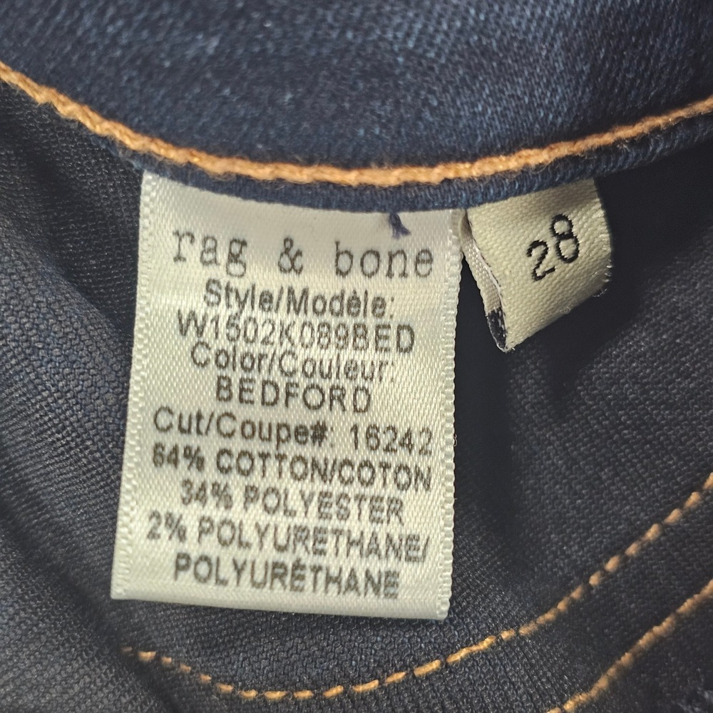 New rag & bone/JEAN Skinny Jeans Women's Size 28 Bedford Dark Indigo Stretch - Picture 7 of 14